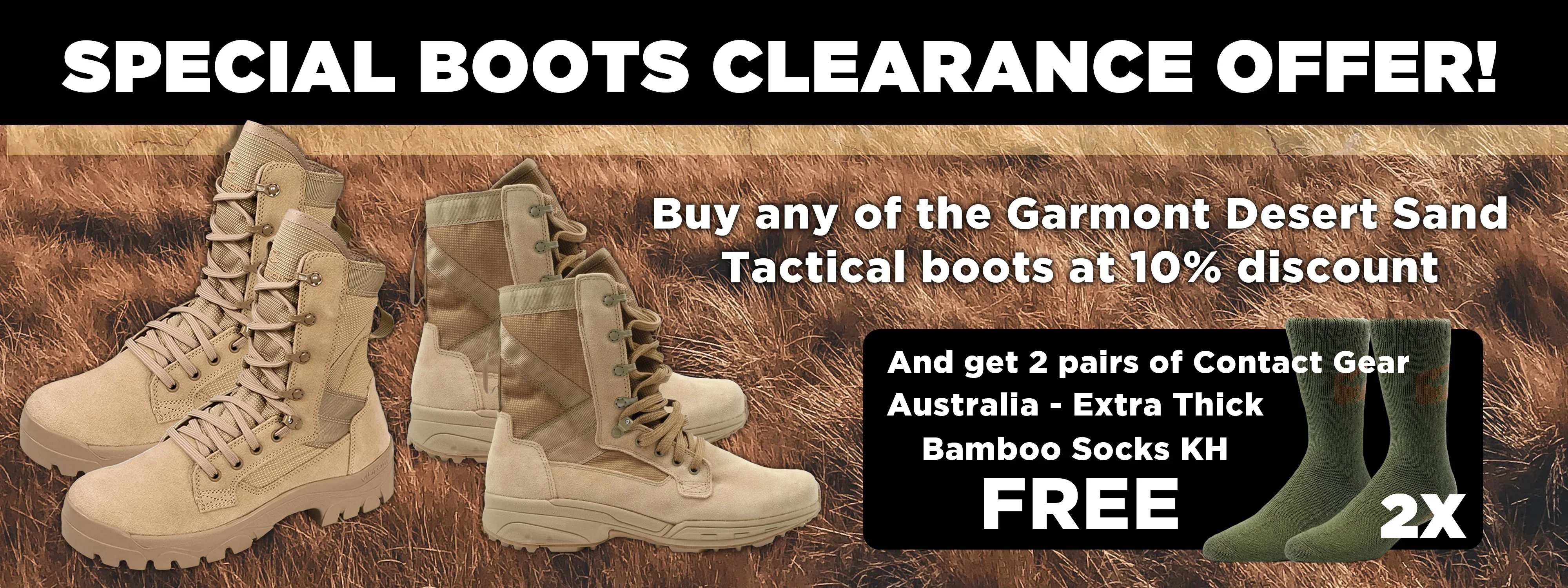 Boot and free socks offer